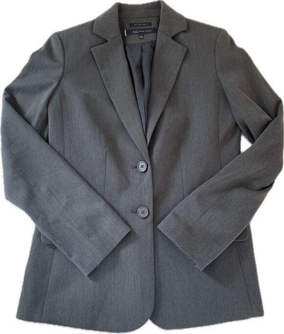 Anne Klein Jackets & Blazers - Anne Klein Women’s Size 4 Dark Gray Stretch Two Button Blazer Suit Jacket Career